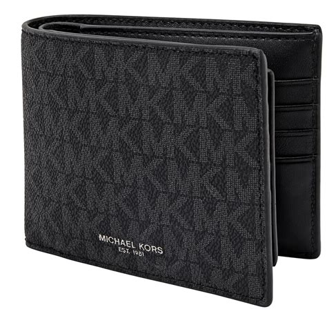 michael kors wallet black|Michael Kors black wallet men's.